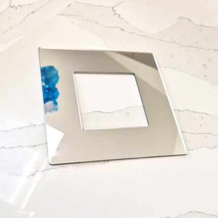 Mirror Single Light Switch Socket Finger Plates Surround Wall Protector Cover