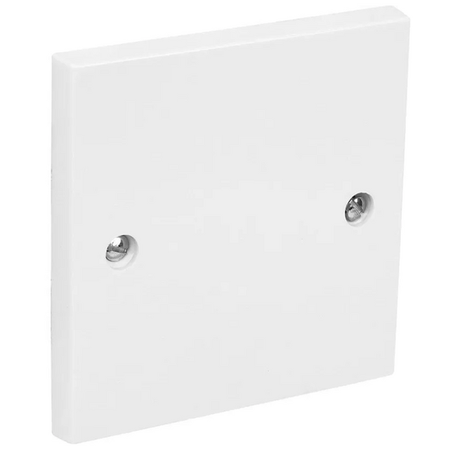 1 Gang Single Socket Blanking Plate with Screws Wall Plug Electric Socket Cover