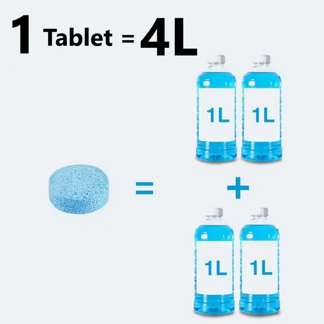 Screen Wash Windscreen Washer Fluid Concentrated Tablet - Makes 4ltr with 1 tab