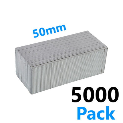 5000 x Brad Nails Galvanised Smooth Shank Gun 12,25,32,38,50mm Nailer 18 Gauge