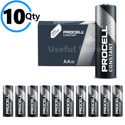 10 x AA Duracell batteries Procell Industrial Alkaline Battery Long Expiry UK