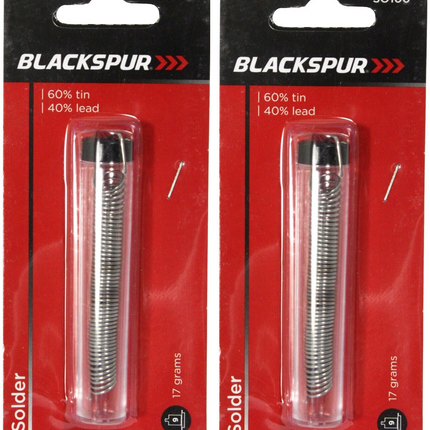 2 Qty BlackSpur Solder Wire Tube Tin Lead DIY Hobby Electrical Soldering 60/40