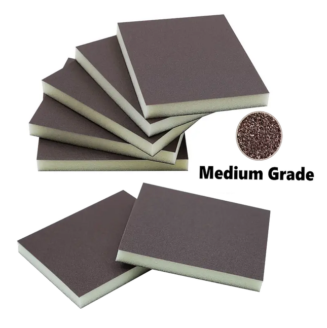 Sanding Pads Multi Double Sided Flexible Sponge Car Paint Abrasive Medium Grit