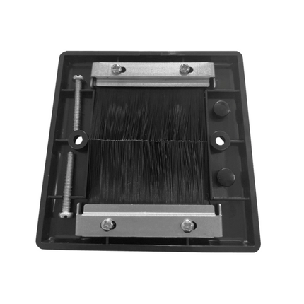 Brush Faceplate Cable Exit Entry Wall Socket Cover Face plate with Metal Strip
