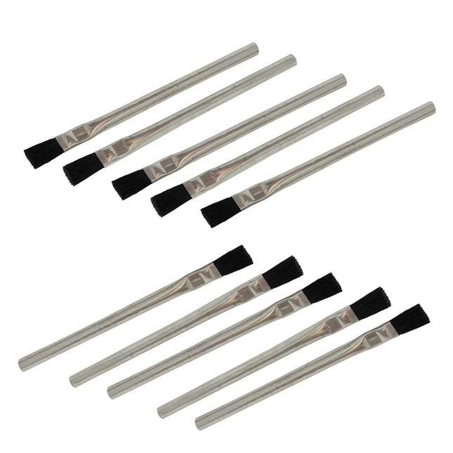 10 Pack Flux Brush Brushes Ideal for Soldering Flux, Glue, Metal Handle