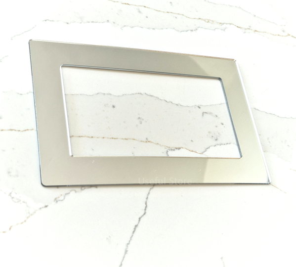 Mirror Double Light Switch Socket Finger Plates Surround Wall Protector Cover