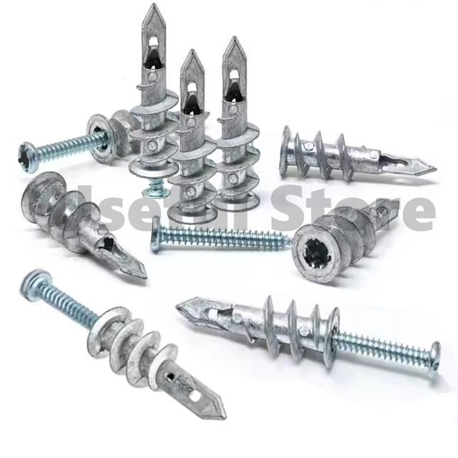 Plasterboard Fixings Self Drill Cavity Wall Speed Anchor Plugs Including Screws