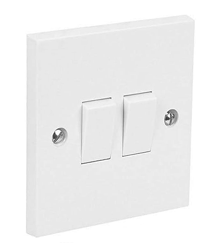 Switched Plug Sockets White Plastic UK Light Electrical Wall Socket 13 Amp