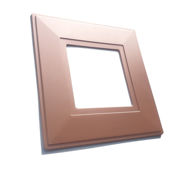 Rose Gold Single Light Switch Socket Finger Plates Surround Wall Protector Cover