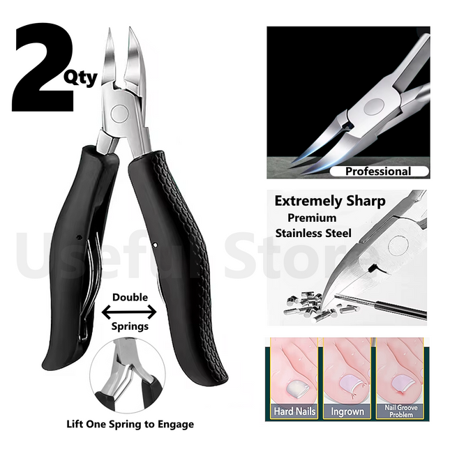 2 QTY Chiropody For Thick Nails Podiatry HEAVY DUTY Toe Nail Clippers Cutter