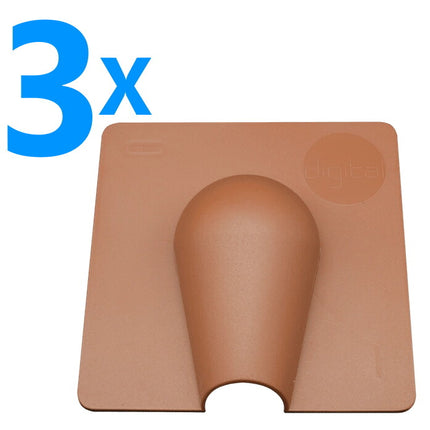 3x Brown Brick Buster External Tidy Cap Indoor Outdoor Cable Hole Cover Plate