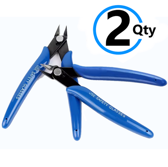 2 Qty Precision Flush Cutters Electronics Networking Cable Flush Cut Side Snips