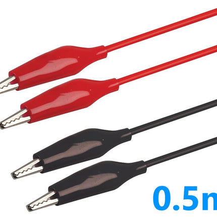 Crocodile Clips Electrical Wire Multimeter Test Leads Insulated Alligator Clamps