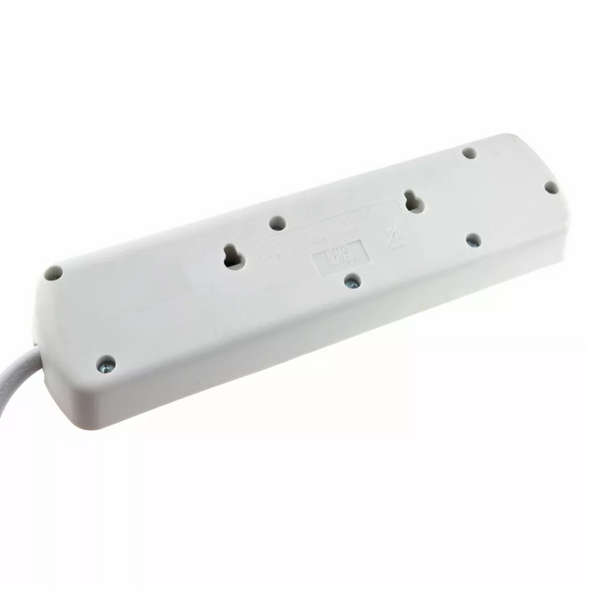 4 Gang Mains Extension Lead 4 Way 10 Metre UK Power Sockets Switched - Grey 10m