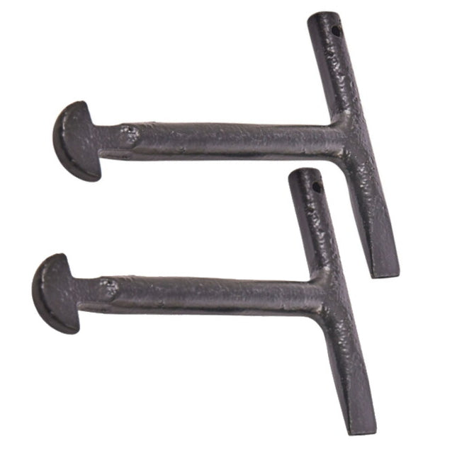 2 x Steel T-handle Manhole Lifting Keys Drain Cover Lid Lifter Tool & Scraper