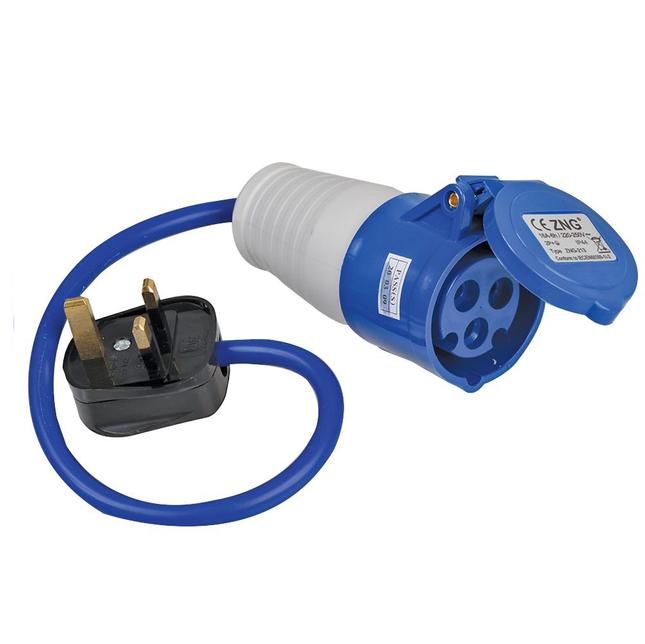 Caravan Camping Hook Up Adapter 230V UK Mains Conversion Plug Connector Lead