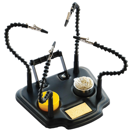 Flexible Third Hand Soldering Clips Arms Stand Holder Sponge Flux Cleaning Ball