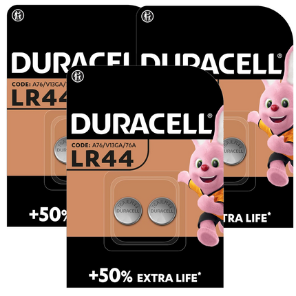 Duracell LR44 Batteries AG13 357 A76 RW82 L1154 SR44 Coin Cell Button Alkaline