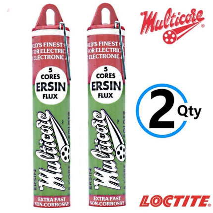2x Ersin Multicore Solder 5 Core with Flux Savbit Alloy The Worlds Best Solder