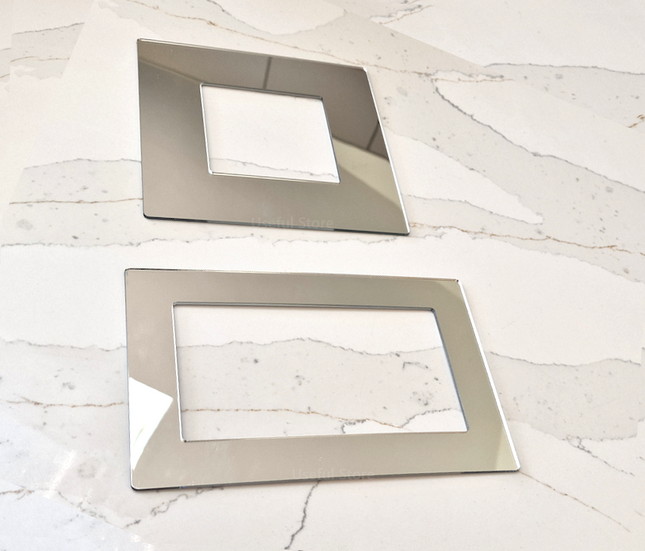 Mirror Socket Finger Plate Light Switch & Plug Surround Hygiene Panel Cover