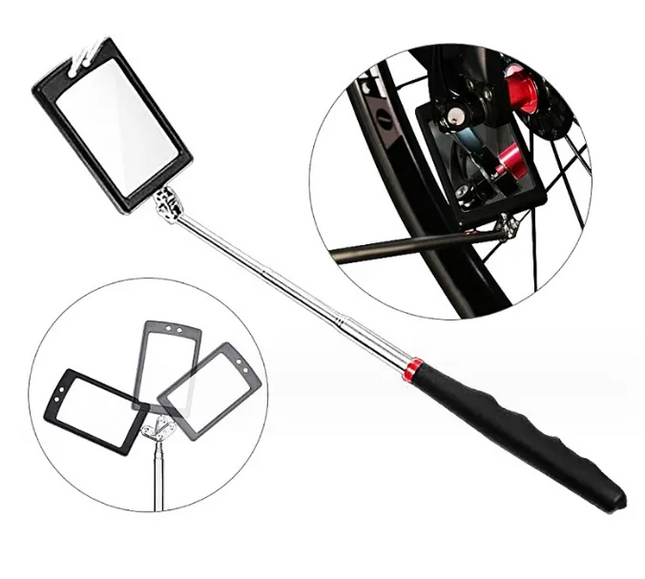 Telescopic Light Inspection Mirror With 2 Bright LED Grip Extends 29-87cm UK