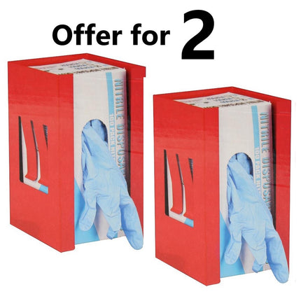 2 Qty Magnetic Metal Disposable Glove Tissue Wipes Dispenser Holder Storage Box