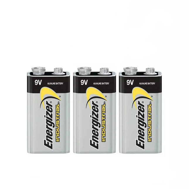 3x Genuine Energizer 6LR61 MN1604 Industrial Battery 9V Alkaline Batteries