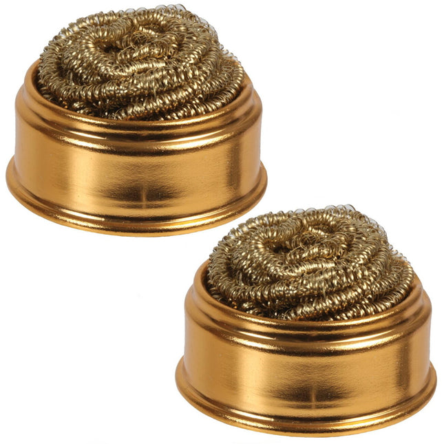 2x Brass Wool SOLDERING IRON TIP CLEANING BALL BASE Refill Cleaner Scrubber Tool