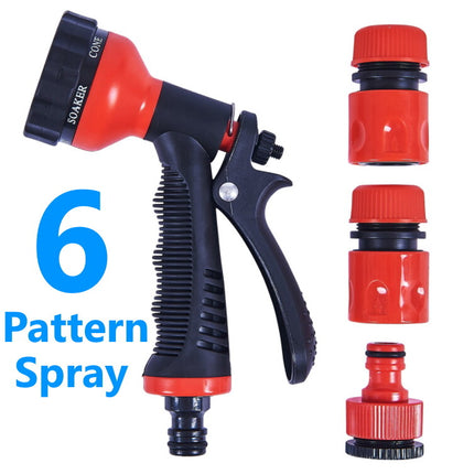 Multi Function Sprayer Garden Hose Pipe Fittings Water Nozzle Spray Gun Grip UK