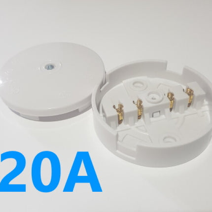 20A Amp Junction Box Mains UK Electrical 4 Terminal White Connector