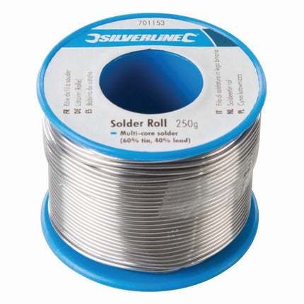 Silverline 250g / 100g Roll Multi-core Solder Wire Electronic Tin Lead 60/40 1mm