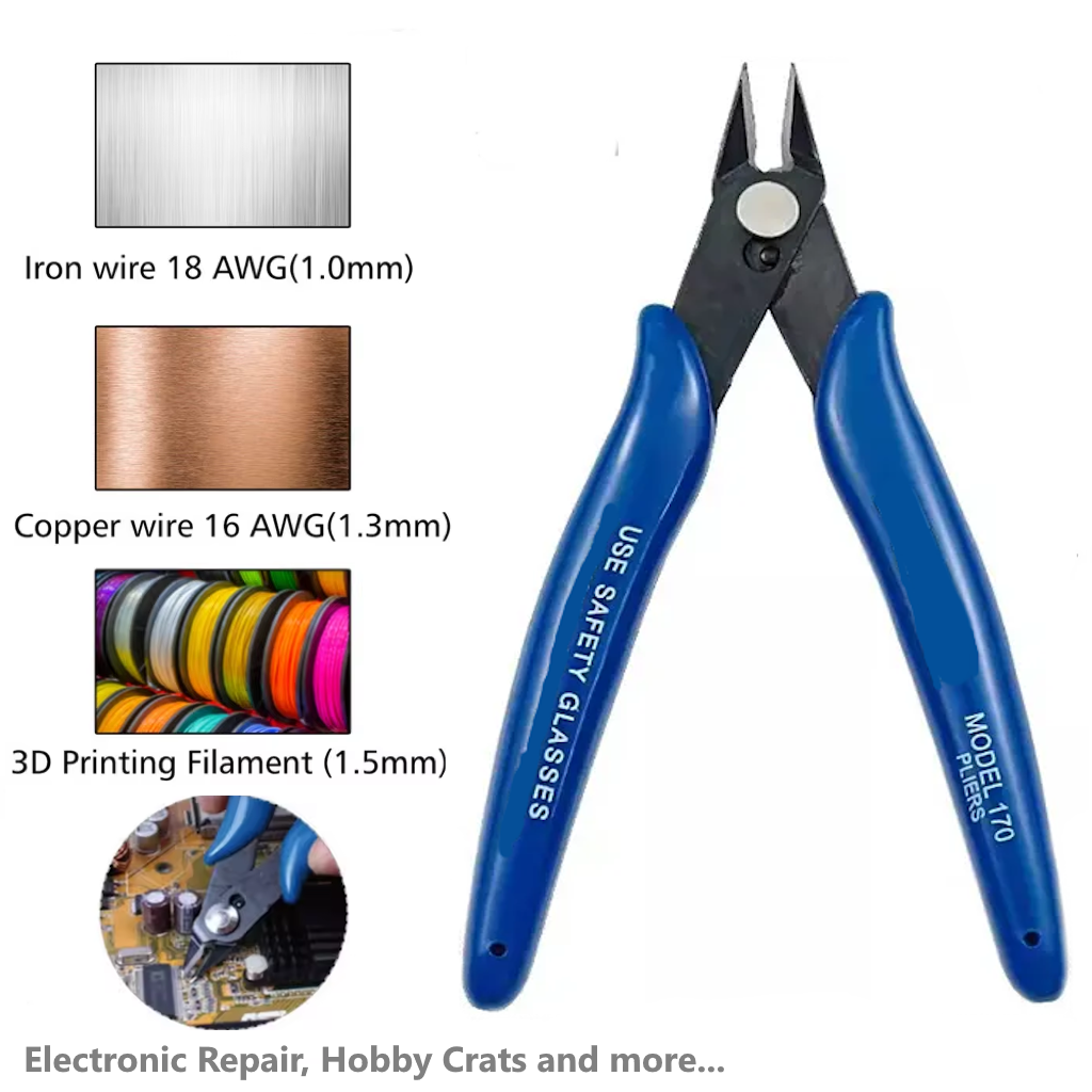 Precision Flush Cutters Electronics Networking Cable Jewellery Craft Side Snips
