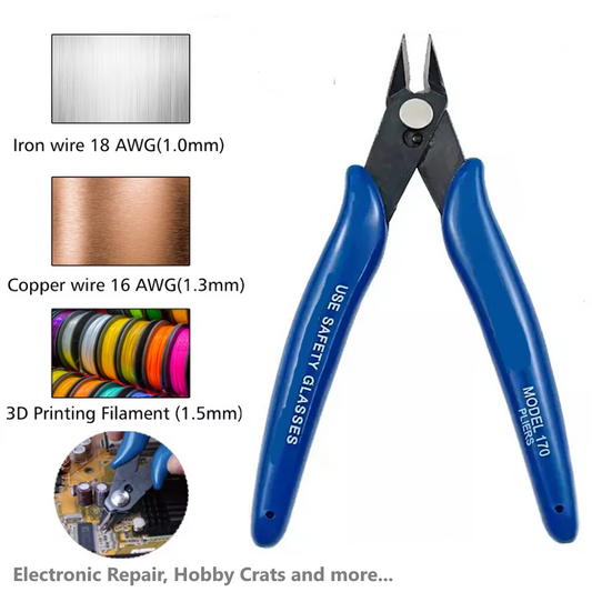 Precision Flush Cutters Electronics Networking Cable Jewellery Craft Side Snips