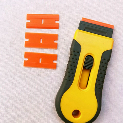 100X Plastic Edge Blades Double Edge Razor Scraper For Paint Clean Glue Remover