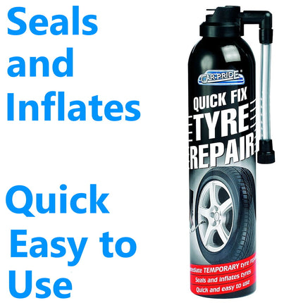 Quick Fix Emergency Car Flat Tyres Repair Foam Seals Inflate Puncture 300ml