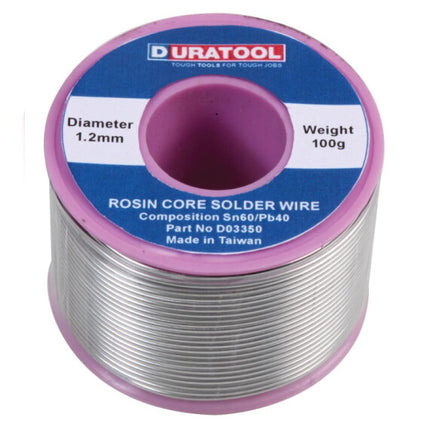 60/40 Tin lead Solder Wire Rosin Soldering Flux 1.2mm Low Melting 190°C 100g