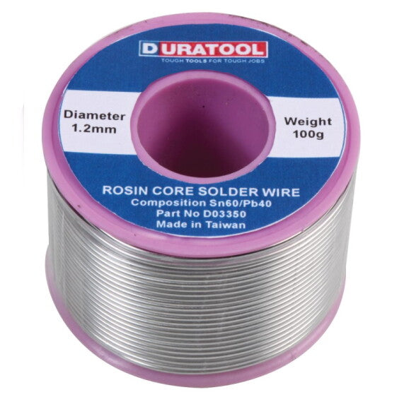 60/40 Tin lead Solder Wire Rosin Soldering Flux 1.2mm Low Melting 190°C 100g