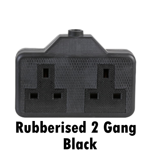 Heavy Duty Rubber Extension 13A Mains Electric High Impact Trailing Plug Socket