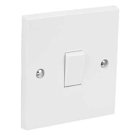 Switched Plug Sockets White Plastic UK Light Electrical Wall Socket 13 Amp