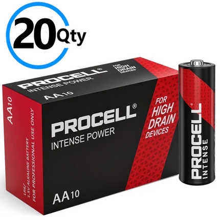 20x Duracell AA Procell Intense Power Batteries Alkaline Industrial LR6 MN1500