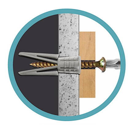 Plasterboard Fixings with Screws Plasterboard Plugs Screws Cavity Wall Raw Plug