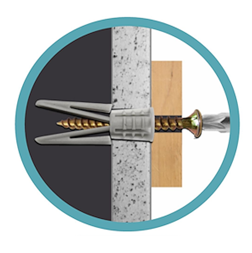 Plasterboard Fixings with Screws Plasterboard Plugs Screws Cavity Wall Raw Plug