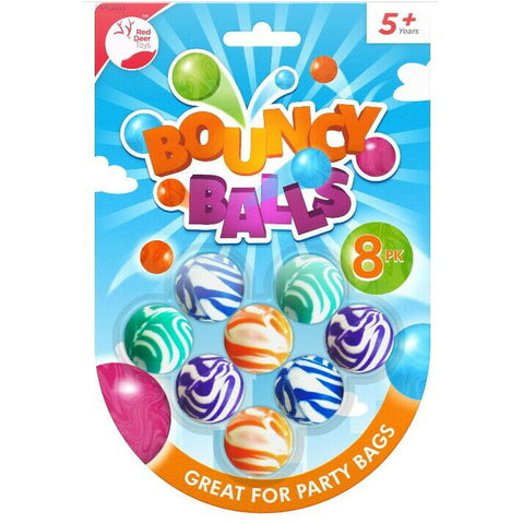 8x Bouncy Jet Balls Toy Boys Girls Child Gift Present Birthday Party Bag Filler