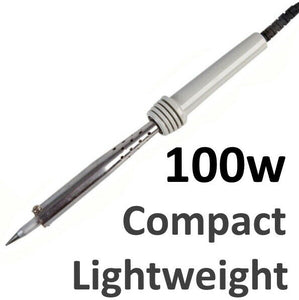 100W Soldering Iron Mains Electrical Compact Fine Point Tip UK Plug Fitted