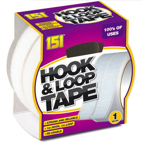 Hook and Loop Tape 2M Self Adhesive Sticky Backed 1m Hook and 1m Loop Tape