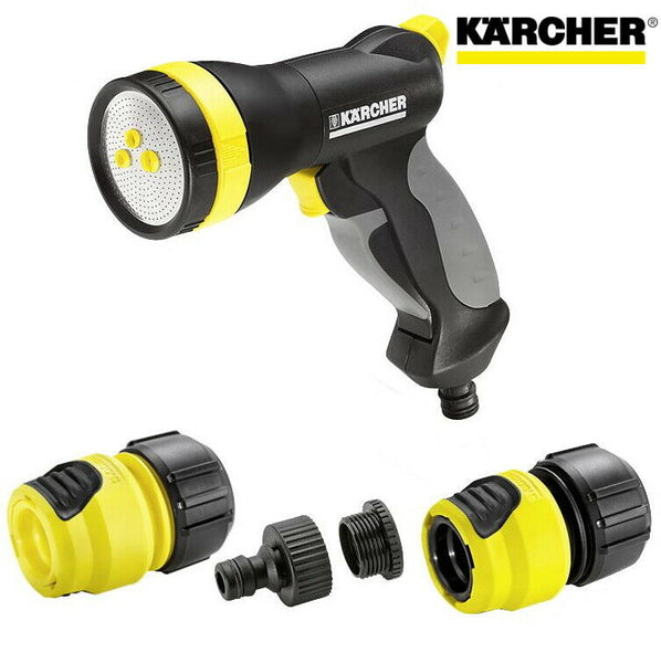 Karcher UNIVERSAL Multi Garden Water Spray Gun Set For All Garden Tap Pipe Hoses