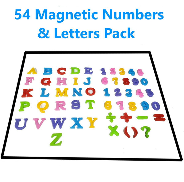 54 Pcs Magnetic Alphabet Letters & Numbers Maths Learning Kids Fridge Magnets