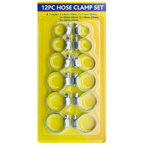 12 pc Hose Clamps / Jubilee Clips