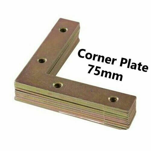 10x Flat Metal Mending Fixing Repair Corner Reinforcing T Plates Bracket Brace