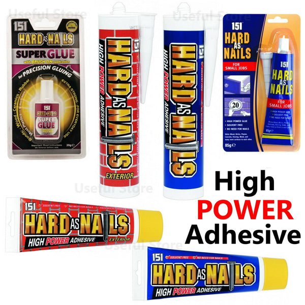 Hard as Nails Exterior Interior Super Glue No More Nails High Strength Adhesive